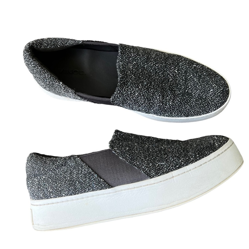 Vince - The Warren Slip On Tweed Casual Platform Sneaker Shoe Sz 9.5